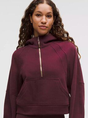 Lululemon Scuba Oversized Half-Zip Hoodie M/L in Merlot
